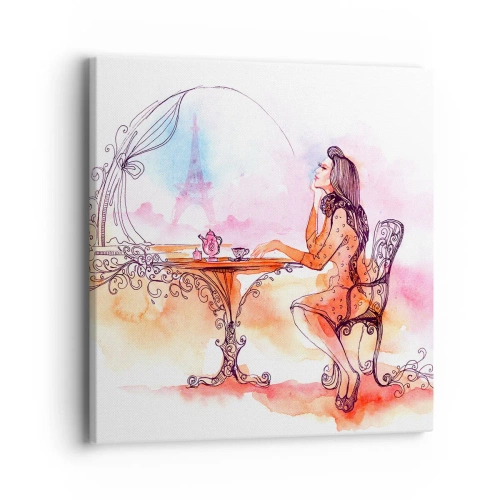 Bild auf Leinwand - Leinwandbild - Pariser Chic - 40x40 cm