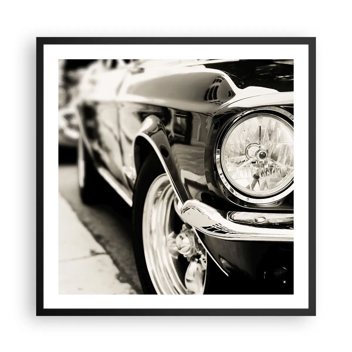 Poster in einem schwarzem Rahmen - Dauerhafter Glanz - 60x60 cm