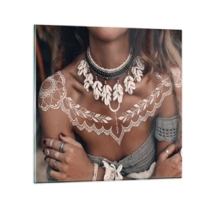 Glasbild - Bild auf glas - Talismane, Rituale der Weiblichkeit - 40x40 cm