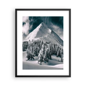 Poster in einem schwarzem Rahmen - Das Land aus Schnee und Eis - 40x50 cm
