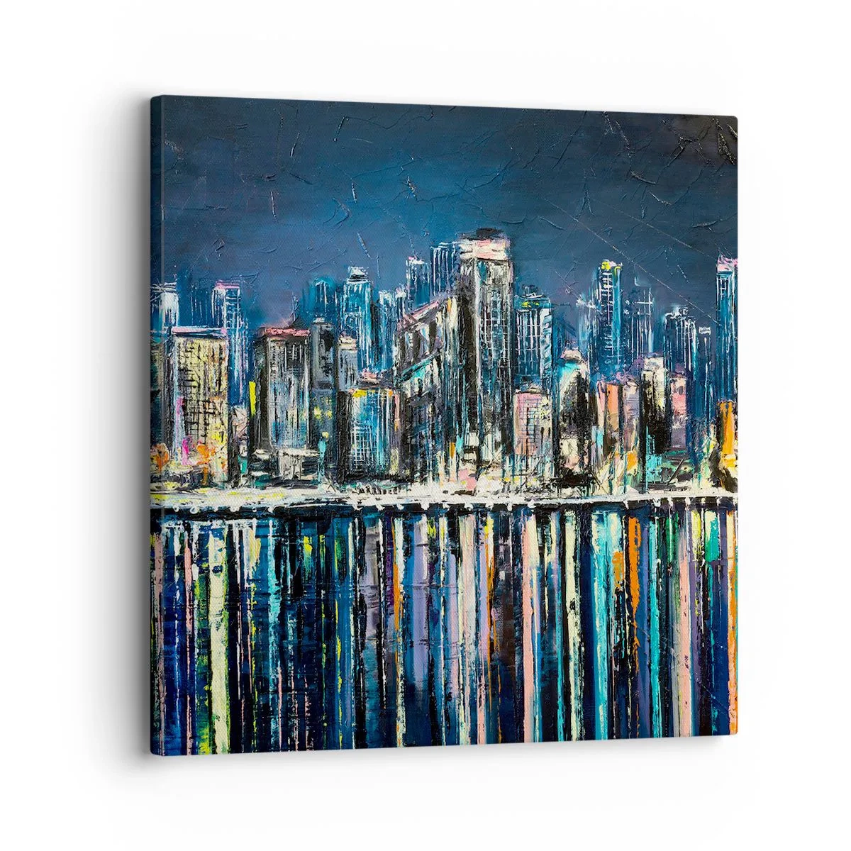 Bild auf Leinwand - Leinwandbild - Kaskade von Lichtern - 30x30 cm