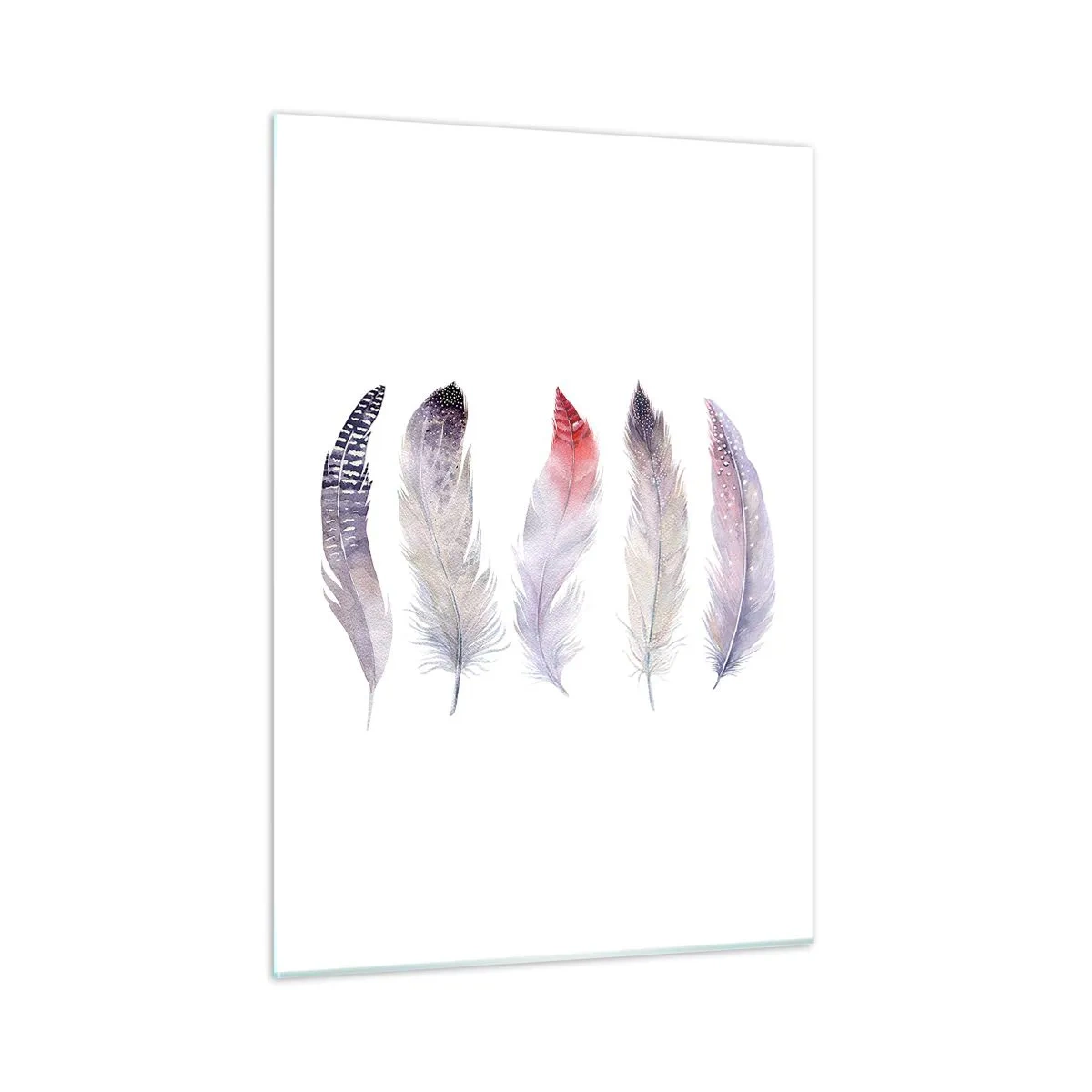 Glasbild - Bild auf glas - Zart wie bunter Nebel - 50x70cm - Zart wie mehrfarbiger Nebel - Moderne Wanddekoration für Wohnzimmer und Schlafzimmer ARTTOR