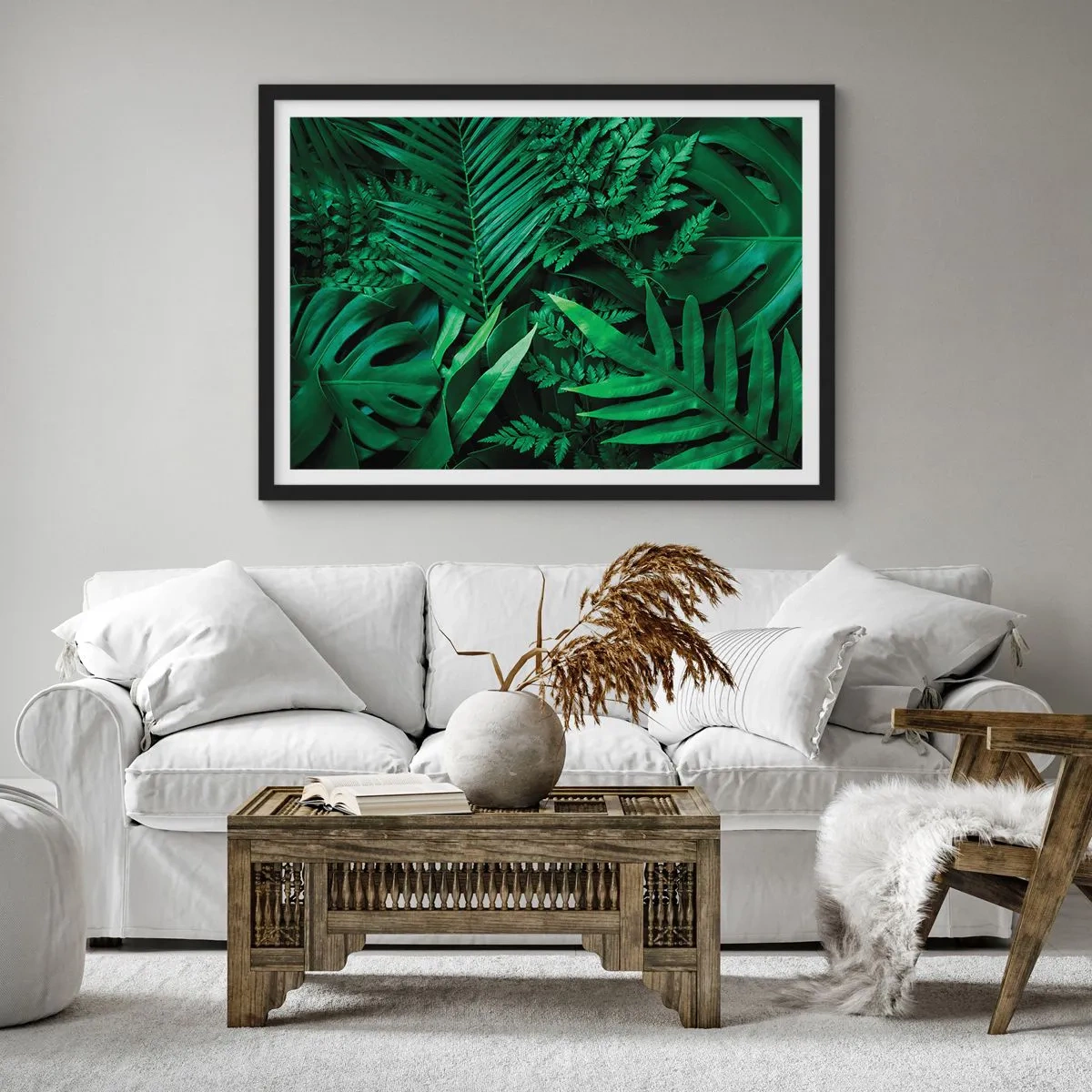 Poster in einem schwarzem Rahmen - Eingebettet ins Grüne - 40x30 cm