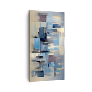 Bild auf Leinwand - Leinwandbild - Blaue Konstruktion - 55x100 cm
