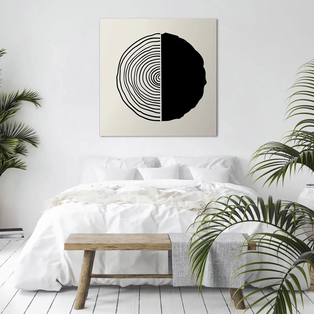 Bild auf Leinwand - Leinwandbild - Halb und halb - 50x50 cm