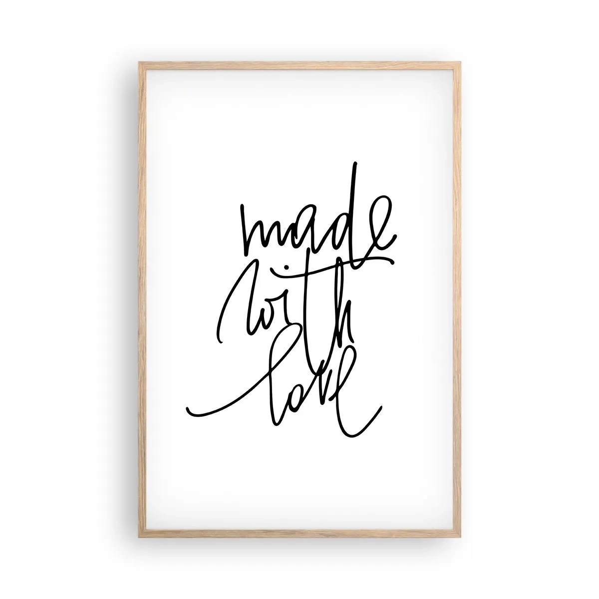 Poster in einem Rahmen aus heller Eiche - Die beste Marke - 61x91 cm