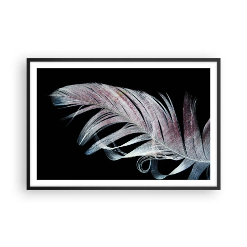 Poster in einem schwarzem Rahmen - Denke an Berührung - 91x61 cm