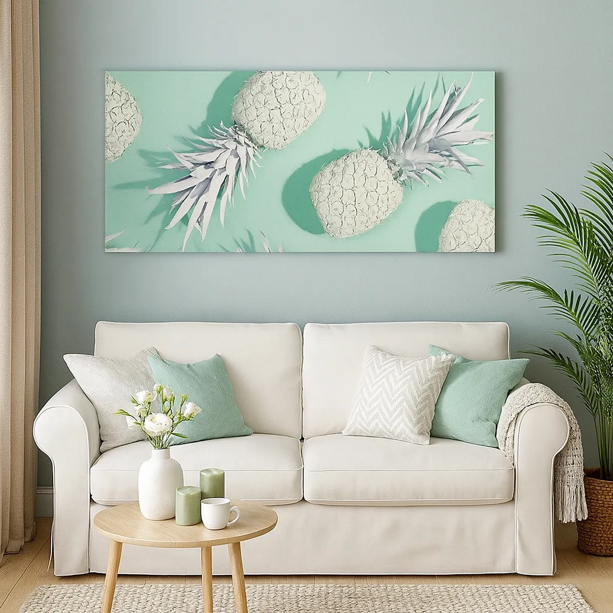 Bild auf Leinwand - Leinwandbild - Das passt gut zu Minze - 30x30 cm