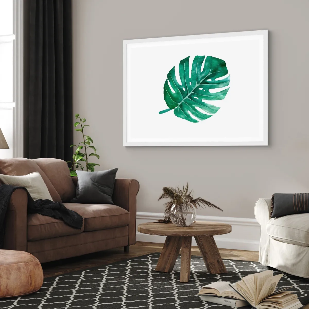 Poster in einem weißen Rahmen - Grünes Konzept - 40x30 cm