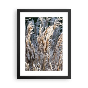 Poster in einem schwarzem Rahmen - Gekleidet mit Frost - 30x40 cm