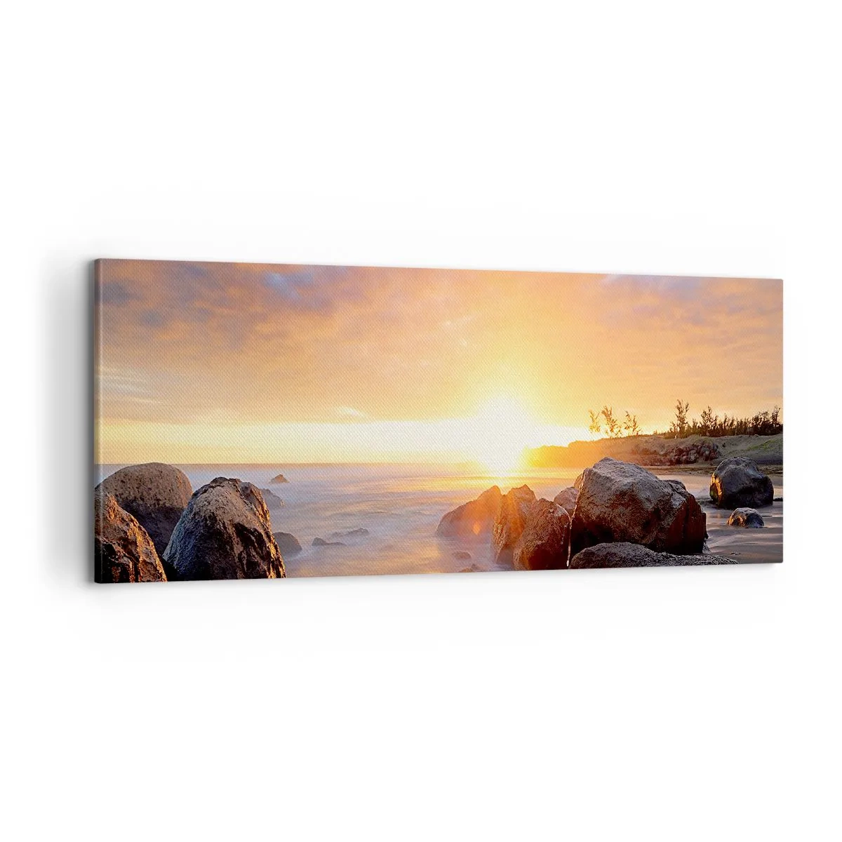 Bild auf Leinwand - Leinwandbild - Leuchtende Brise des Abends - 100x40 cm
