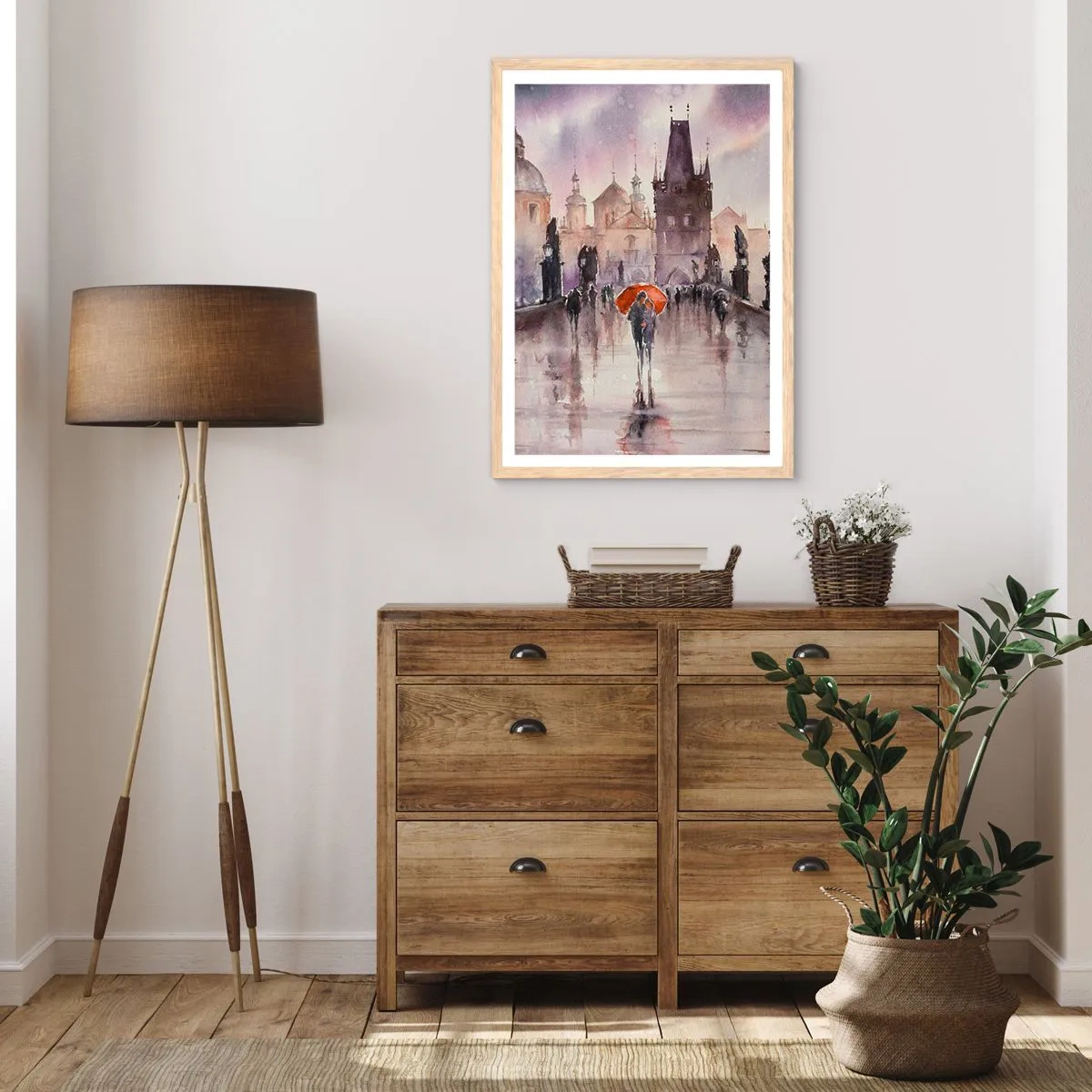 Poster in einem Rahmen aus heller Eiche - Leute verändern sich nicht - 50x70 cm