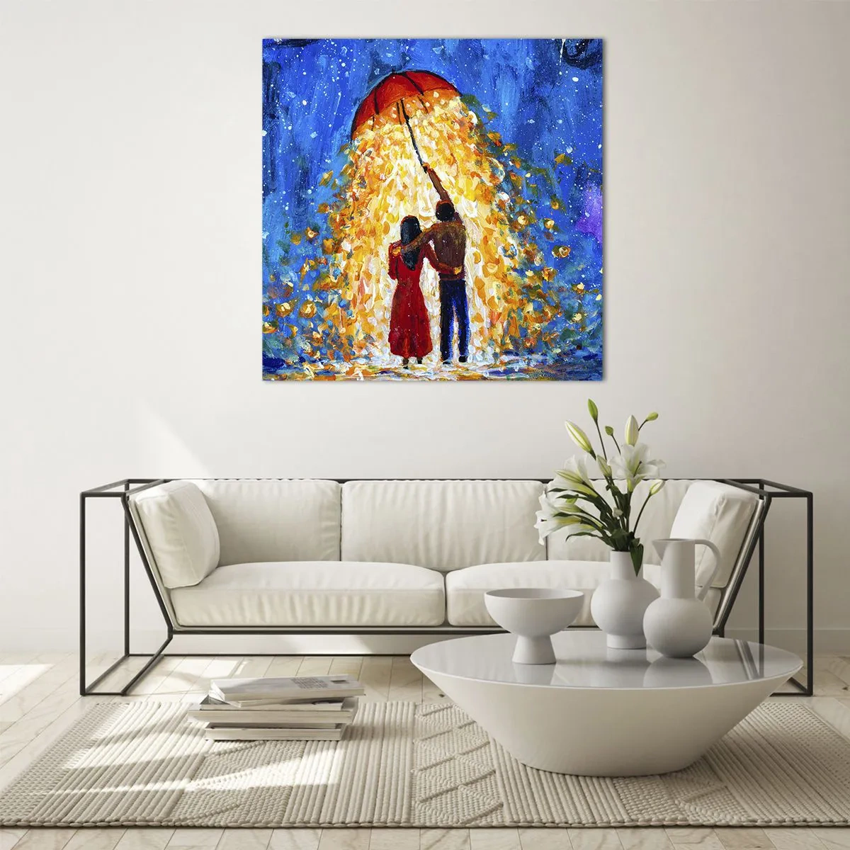 Glasbild - Bild auf glas - Zauber eines Regenabends? - 50x50 cm