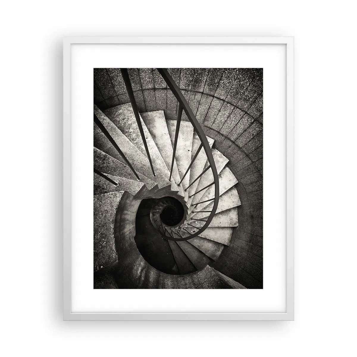 Poster in einem weißen Rahmen - Treppe hoch, Treppe runter - 40x50 cm