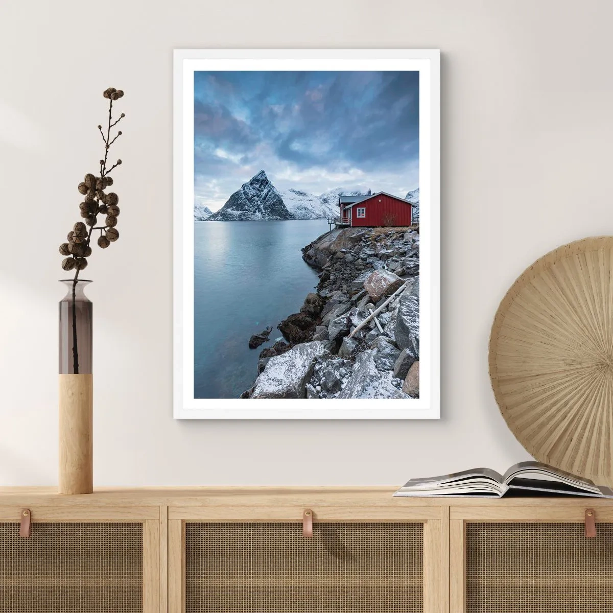 Poster in einem weißen Rahmen - Skandinavischer Rückzugsort - 30x40 cm