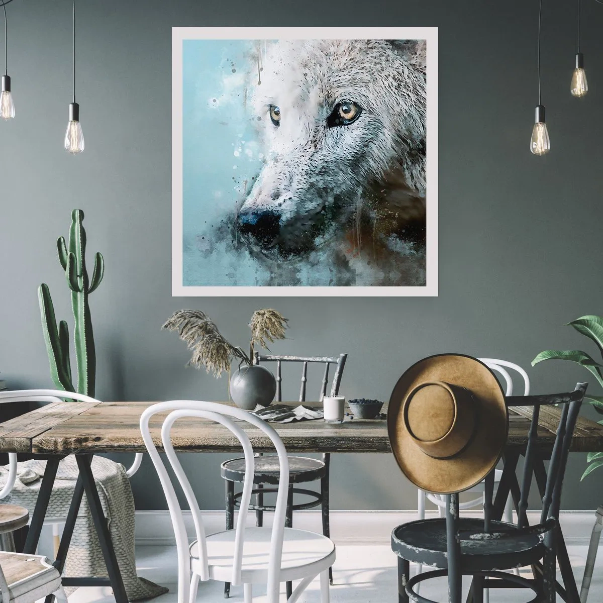 Poster - Lerne die Wolfsseele kennen - 30x30 cm