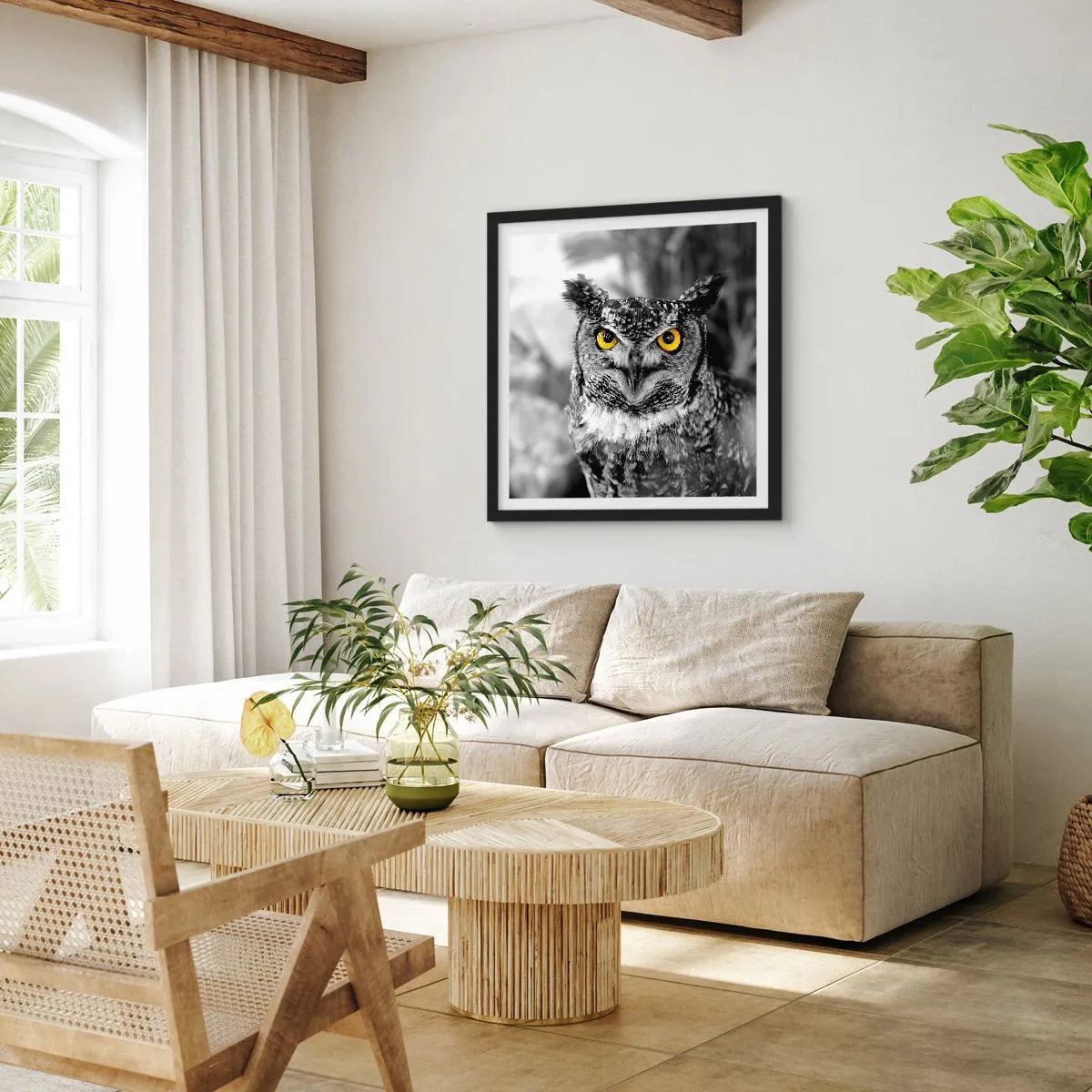 Poster in einem schwarzem Rahmen - Nichts wird sich verstecken - 30x30 cm