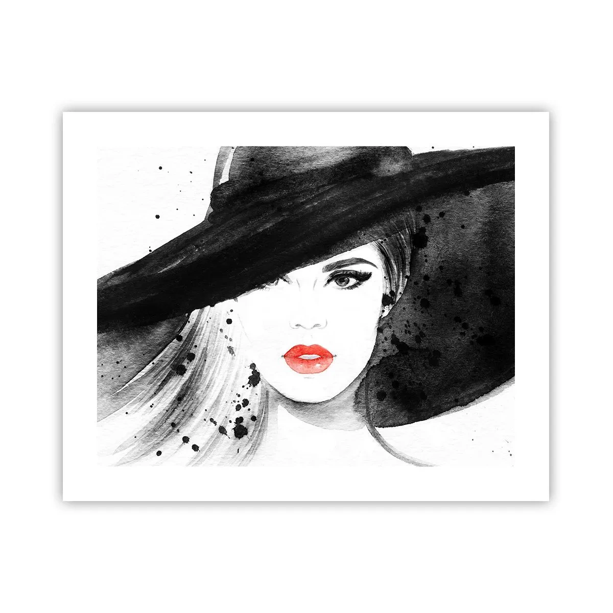 Poster - Frau in schwarz - 50x40 cm