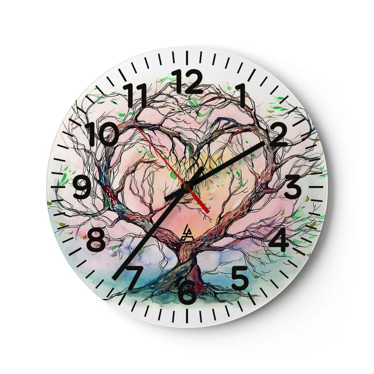 Wanduhr - Glasuhr - Gemeinsam gegen die Stürme - 30x30 cm