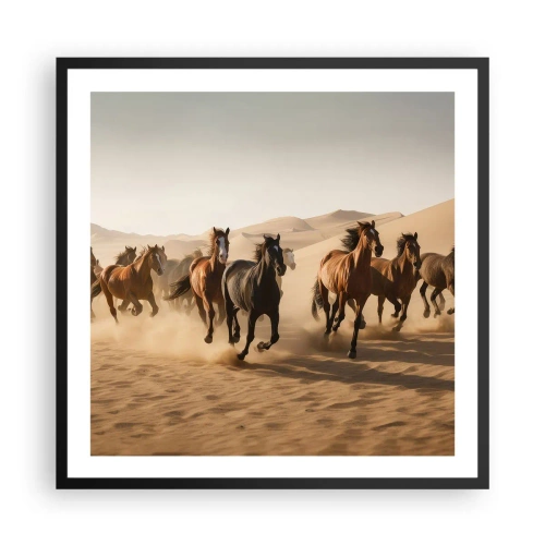 Poster in einem schwarzem Rahmen - Frei wie der Wind - 60x60 cm