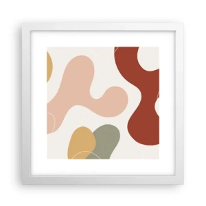 Poster in einem weißen Rahmen - Kringel oder Schnörkel? - 30x30 cm