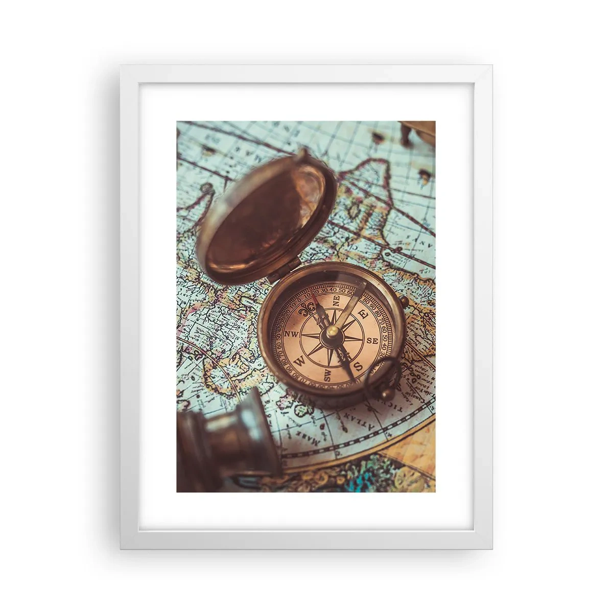 Poster in einem weißen Rahmen - Für den Abenteurer - 30x40 cm