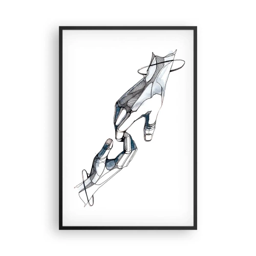 Poster in einem schwarzem Rahmen - Eine gute Geste - 61x91 cm