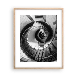 Poster in einem Rahmen aus heller Eiche - Höher und höher - 40x50 cm