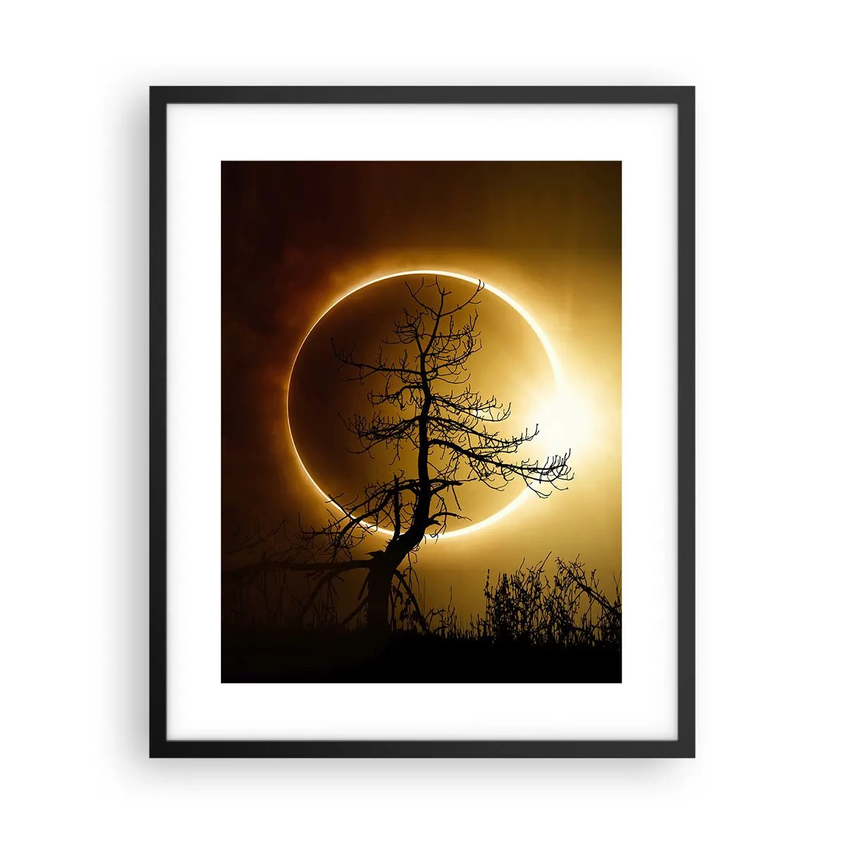 Poster in einem schwarzem Rahmen - Totale Finsternis - 40x50 cm