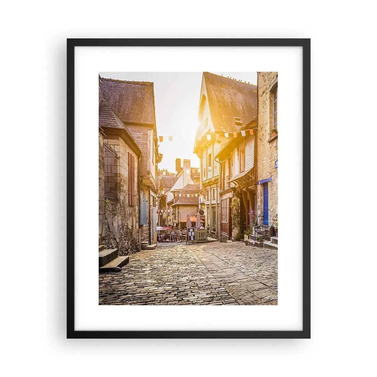 Poster in einem schwarzem Rahmen - Der weiße Geist der Stadt - 40x50 cm