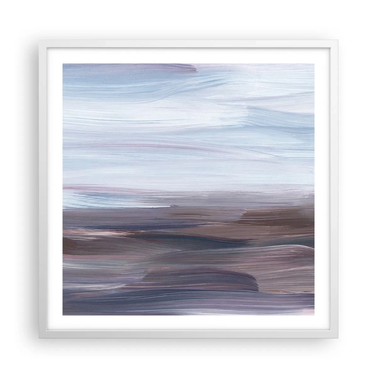 Poster in einem weißen Rahmen - Elemente: Wasser - 60x60 cm
