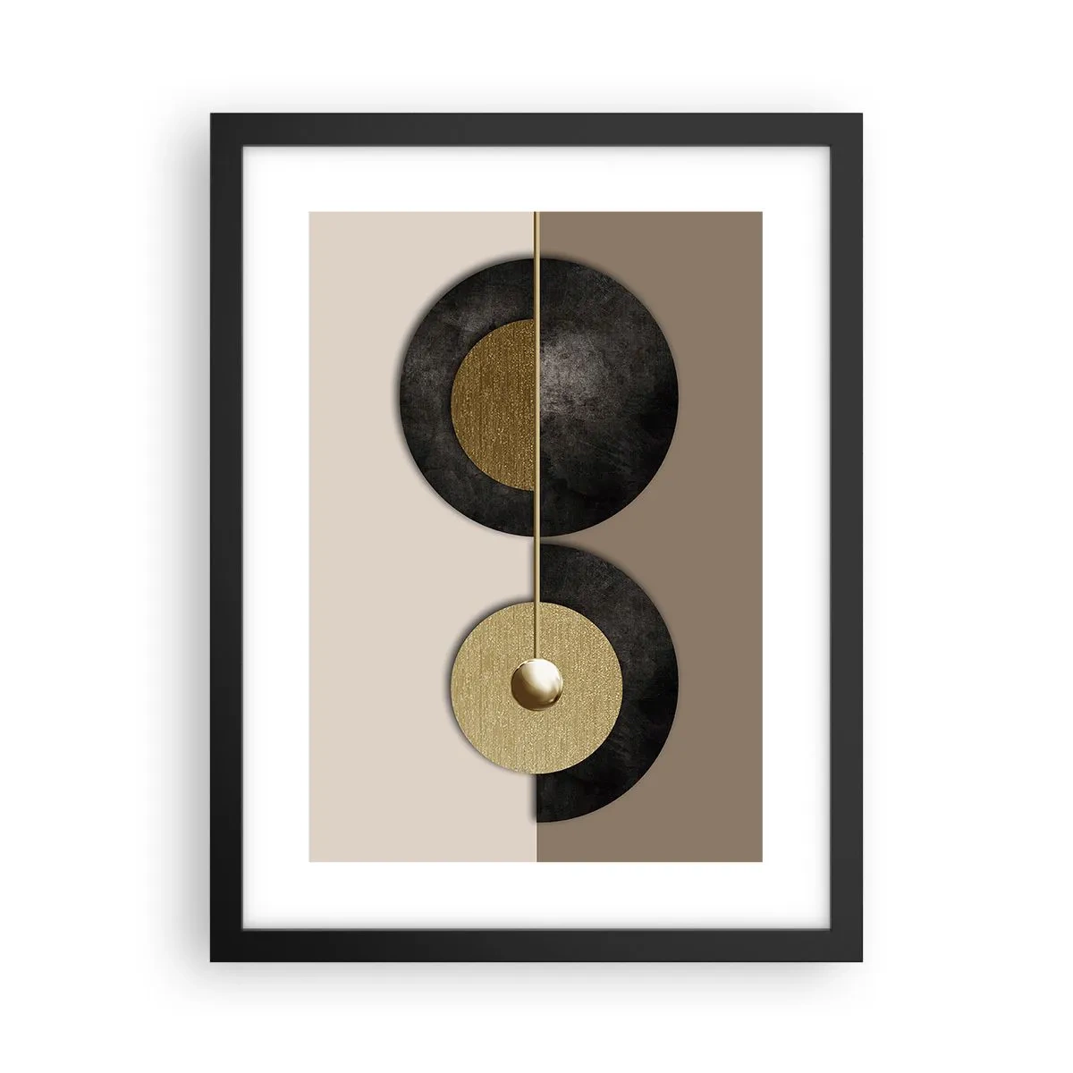 Poster in einem schwarzem Rahmen - Variationen rund um den Kreis - 30x40 cm