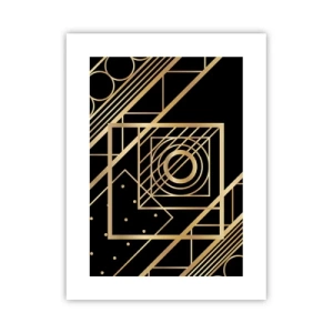 Poster - Goldene Geometrie - 30x40 cm
