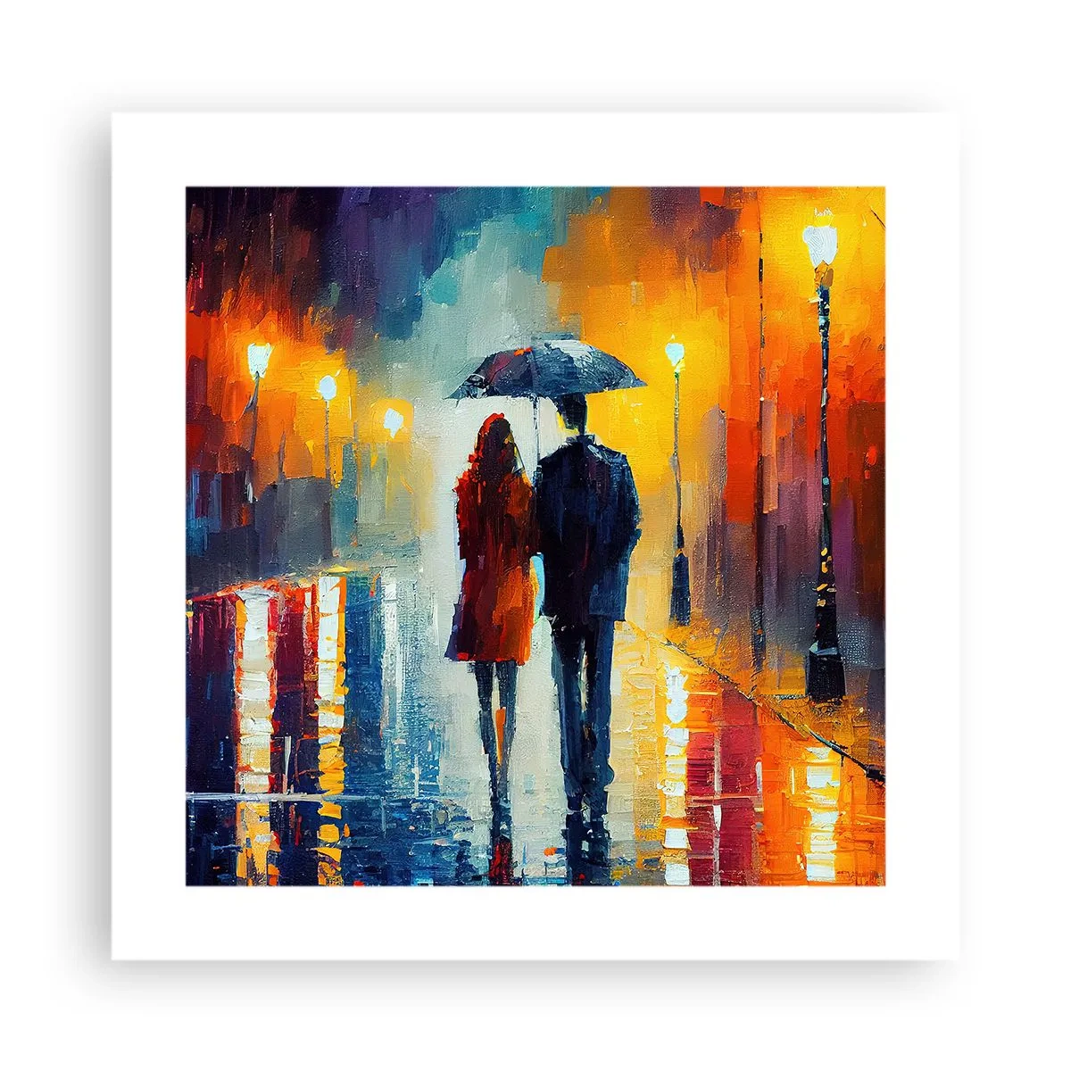 Poster - Gemeinsam – eine bunte Nacht - 40x40 cm