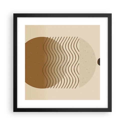 Poster in einem schwarzem Rahmen - Zur Entstehung geometrischer Figuren - 40x40 cm