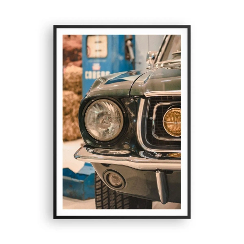 Poster in einem schwarzem Rahmen - Treffen mit einer Legende - 70x100 cm