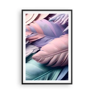Poster in einem schwarzem Rahmen - Vogel-Chic - 61x91 cm