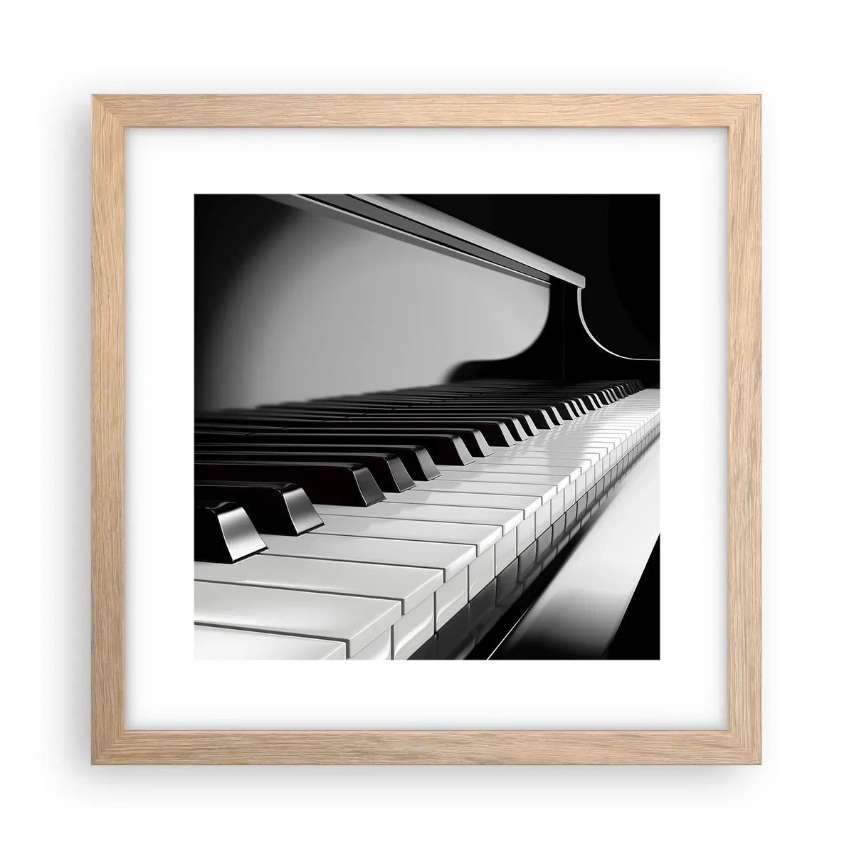 Poster in einem Rahmen aus heller Eiche - Harmonie von Formen und Farben - 30x30 cm