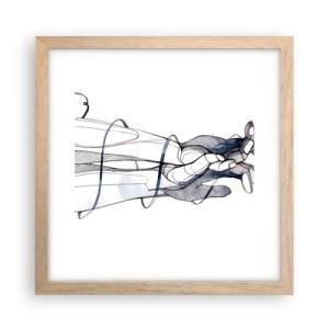 Poster in einem Rahmen aus heller Eiche - Touch-Studie - 30x30 cm