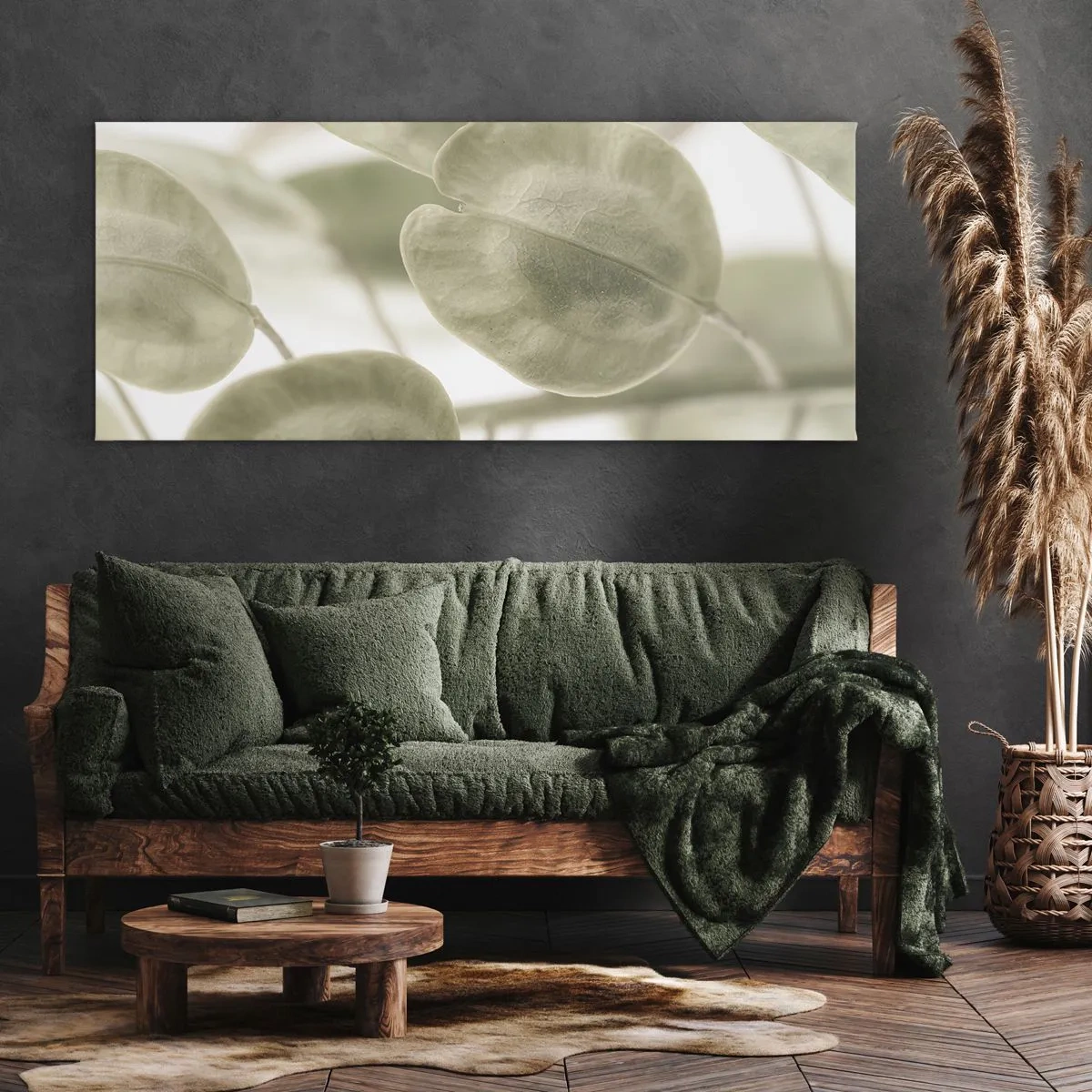 Bild auf Leinwand - Leinwandbild - Am Anfang waren Blätter... - 100x40 cm