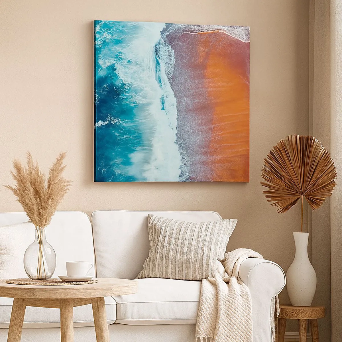 Bild auf Leinwand - Leinwandbild - Berührung des Ozeans - 30x30 cm