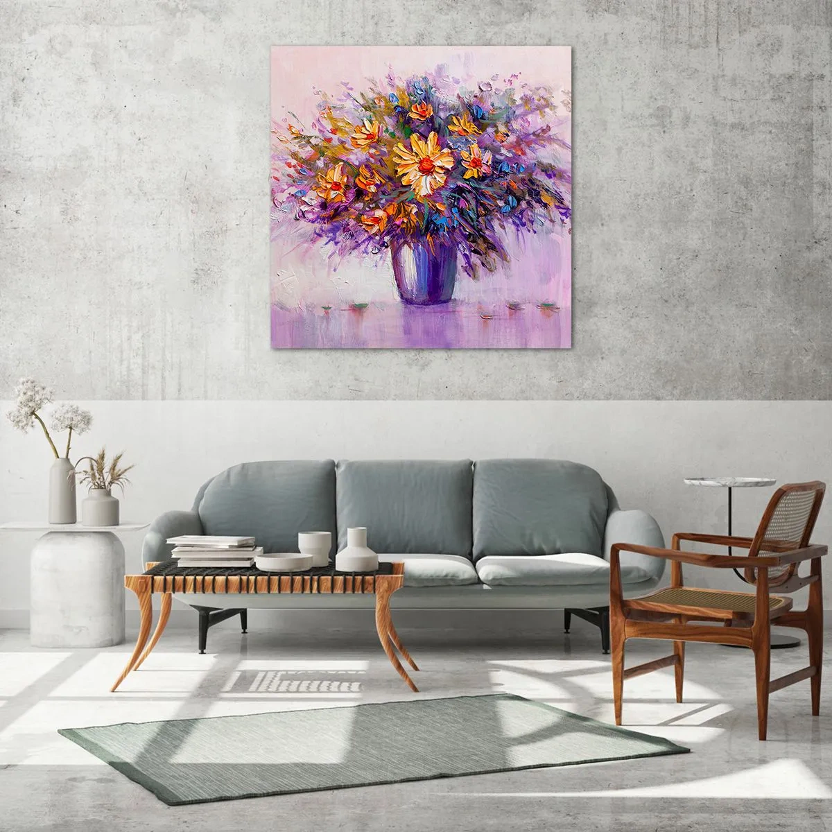 Glasbild - Bild auf glas - Es riecht süß, sieht süß aus - 40x40 cm