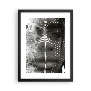 Poster in einem schwarzem Rahmen - Entdecke den Urgeist - 30x40 cm