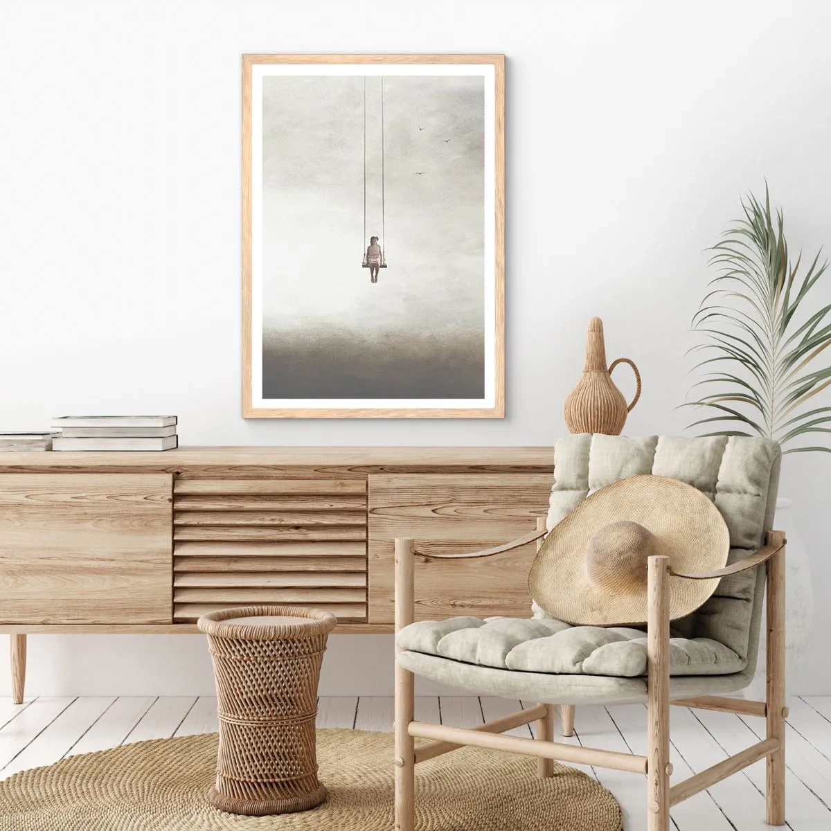 Poster in einem Rahmen aus heller Eiche - Ein Kind in uns - 40x50 cm