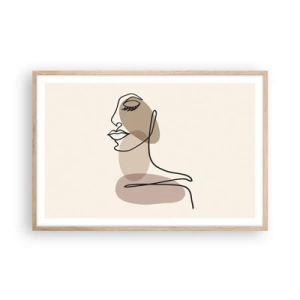 Poster in einem Rahmen aus heller Eiche - Eine gewisse Linie der Schönheit - 91x61 cm