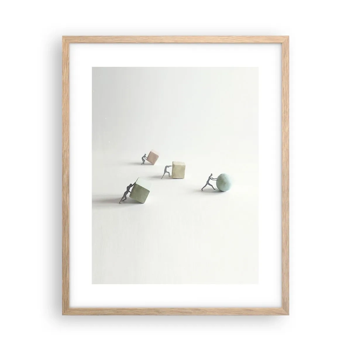 Poster in einem Rahmen aus heller Eiche - Pures Leben - 40x50 cm