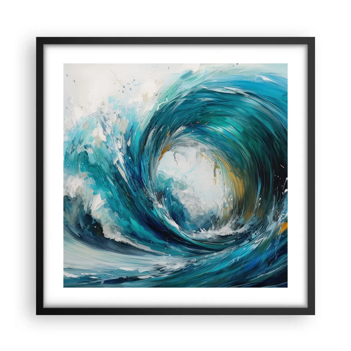 Poster in einem schwarzem Rahmen - Meeresportal - 50x50 cm