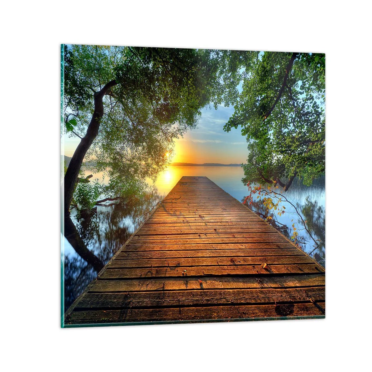 Glasbild - Bild auf glas - Nimm dir Zeit, setz dich hin - 70x70 cm