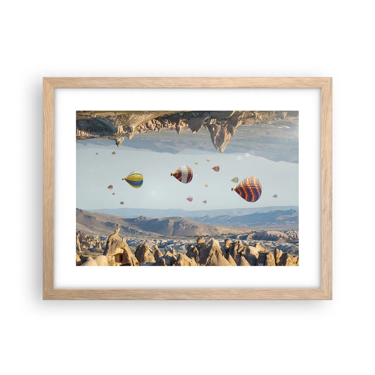 Poster in einem Rahmen aus heller Eiche - Hier ist alles möglich - 40x30 cm