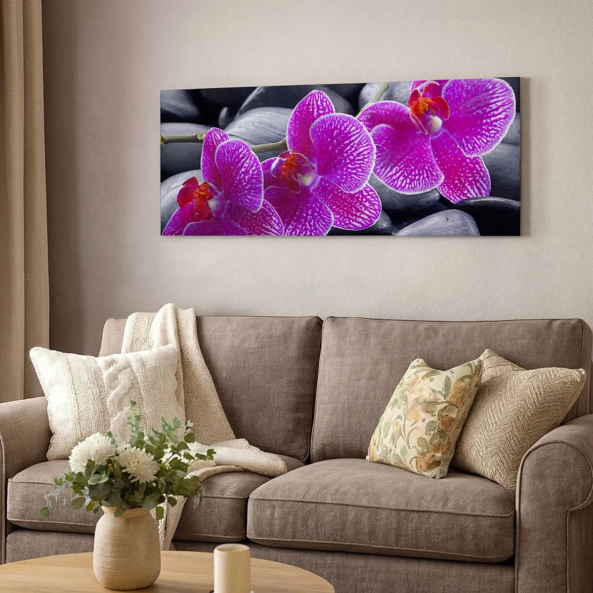 Bild auf Leinwand - Leinwandbild - Die Steine ​​glühten vor Freude - 100x40 cm